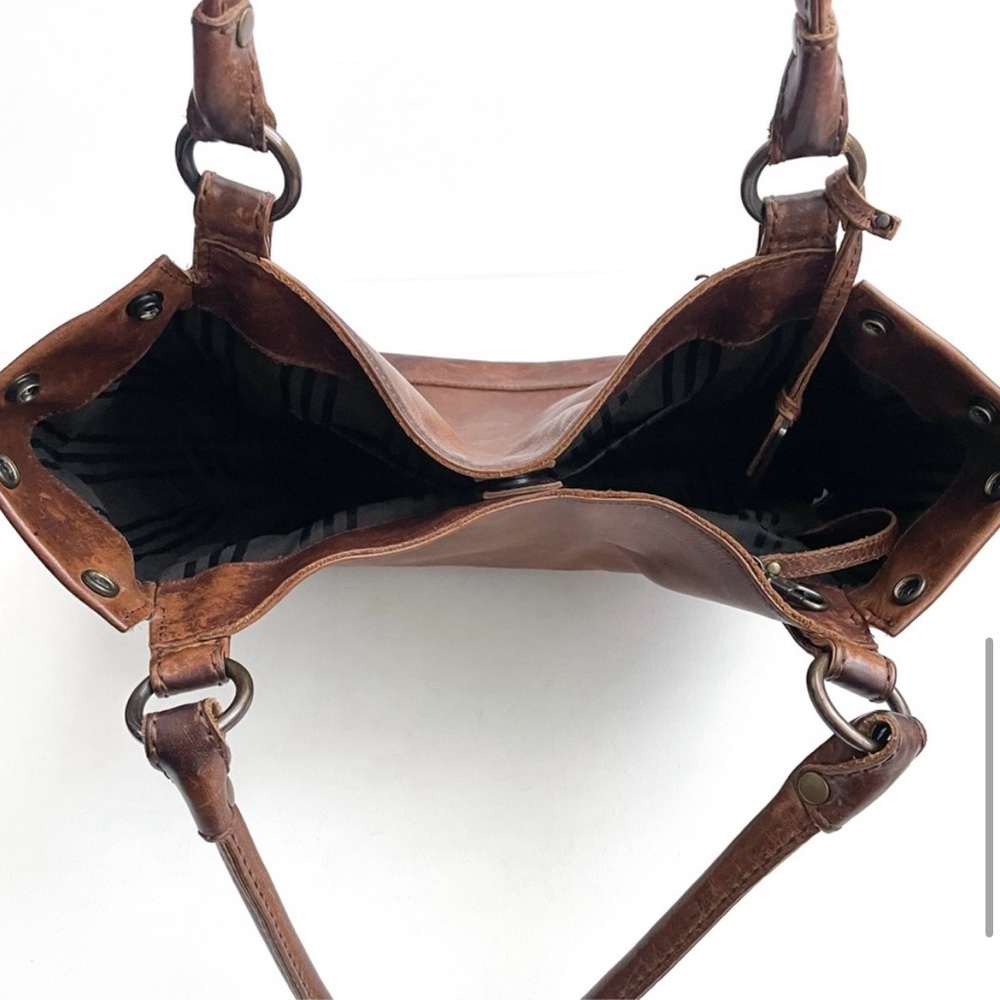 Frye Brown Leather Melissa Shoulder Tote Bag